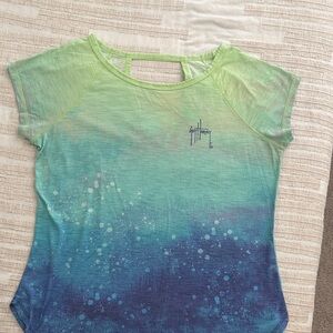 Guy Harvey Lime and Teal Short Sleeve Tee